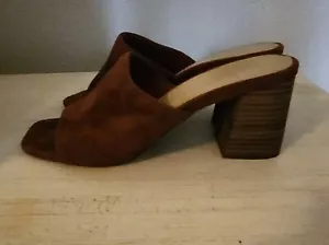 Seychelles Adapt Heeled Slide Sandals In Rust Brown Size 8 - Picture 1 of 6