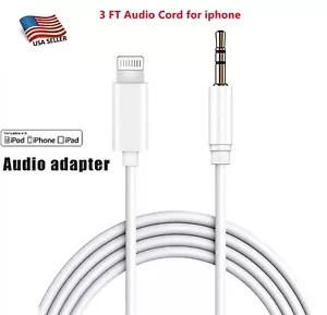 Für iPhone Audio Kabel Adapter 8 Pin auf 3,5 mm AUX Audio Auto Adapter Kabel - Bild 1 von 5