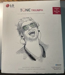 LG Tone Triumph Bluetooth Wireless Stereo Headset Black - Zdjęcie 1 z 2