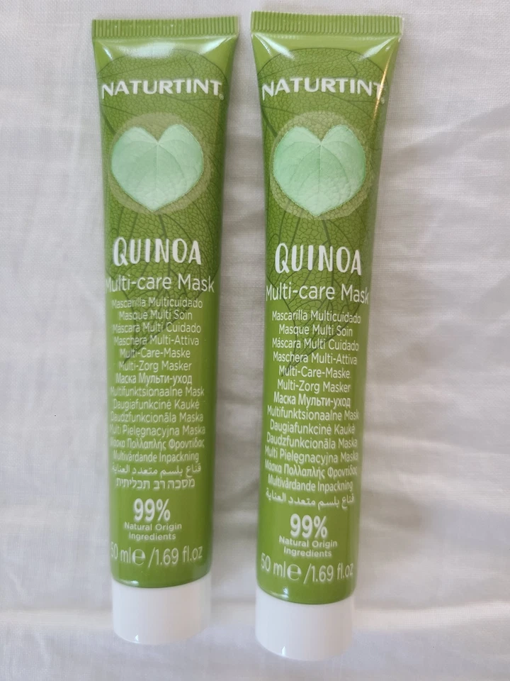 NUEVO Sellado Naturtint Quinoa Cuidado del Cabello Color Mascarilla Natural 1.69 oz 50 ml Lote de 2 Foto 1 de 2