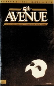 1992 Program Phantom Of The Opera 5th Avenue - Picture 1 of 2