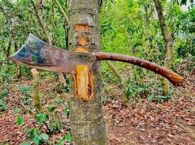 Espada Machete Aldeanos Hoja Acero al Carbono Personalizada Hecha a Mano | Caza 32 pulgadas Foto 1 de 4
