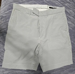 Ralph Lauren RLX Golf Men’s Seersucker Chino Shorts Striped Gray Size 34 - Picture 1 of 7