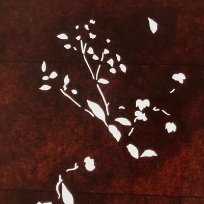 Plantilla kimono de papel katagami japonés antiguo diseño de planta simple C957 Foto 1 de 4