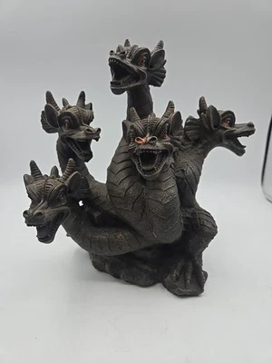 FIVE HEADED SMOKE BREATHING DRAGON INCENSE BURNER Tiamat Elegant Expressions - Image 1 of 4
