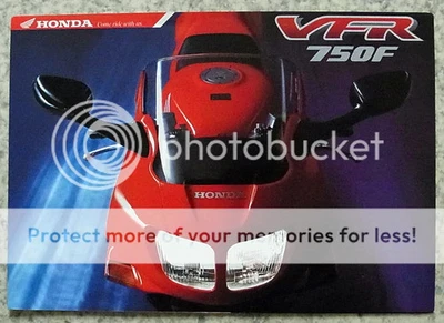 HONDA VFR750F Motorcycle Sales Brochure 4PF Oct 1995 #6P-26311JE-10.95-E-VFR750F - Image 1 of 3