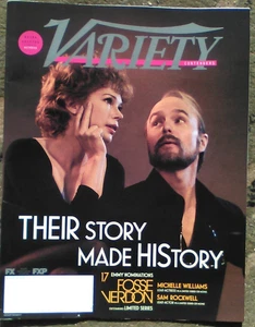 VARIETY Magazine August 12, 2019 MICHELLE WILLIAMS & SAM ROCKWELL :FOSSE VERDON - Picture 1 of 4