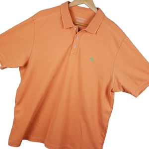 Tommy Bahama Herren Poloshirt Islandzone Gr. XL orange mit grünem gesticktem Logo - Bild 1 von 9