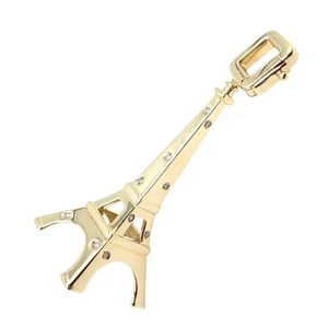 Vintage Louis Vuitton 18k Yellow Gold Large Eiffel Tower Diamond Charm Pendant - Picture 1 of 14