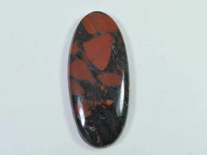 Natural Bloodstone Palm Crytsal 51Cts. Oval Cabochon Loose Gemstone 21X47MM - Picture 1 of 7
