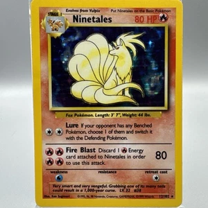 Pokemon Card - Ninetales Base Set 12/102 Holo Rare NM - Picture 1 of 10