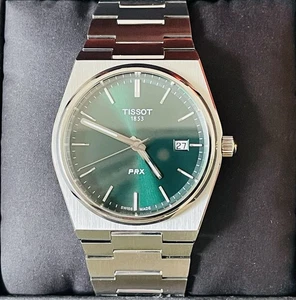 Under Warranty(24.03.2027) Tissot PRX Green Men's 40mm Watch with Box and Papers - Picture 1 of 11