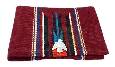 Vintage El Grandee Fred Harvey Chimayo Red Purse Clutch Bag 9" x 6" Zip Close - Image 1 of 4
