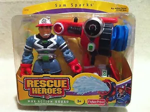 Rescue Heroes Max Action Squad Sam Sparks sigillato in fabbrica! - Foto 1 di 4