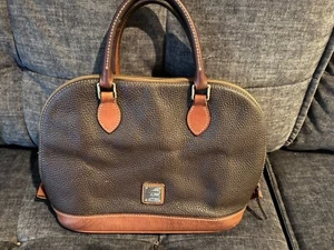 Vintage Dooney & Bourke Purse Brown Satchel Handbag - Picture 1 of 7