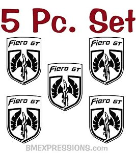 Pontiac Fiero GT Wheel Center Cap Emblems Vinyl Decal Your Color Choice Sticker
