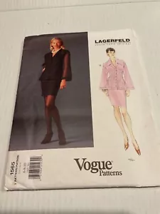 Vogue Paris Original Sewing Pattern Women's TOP & SKIRT 1565 Lagerfeld 6-8-10 - Picture 1 of 5