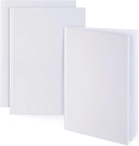 3 Pack 7x10" White Blank Hardcover Books Kids Scrapbook Journal 36 Pages Each - Picture 1 of 12