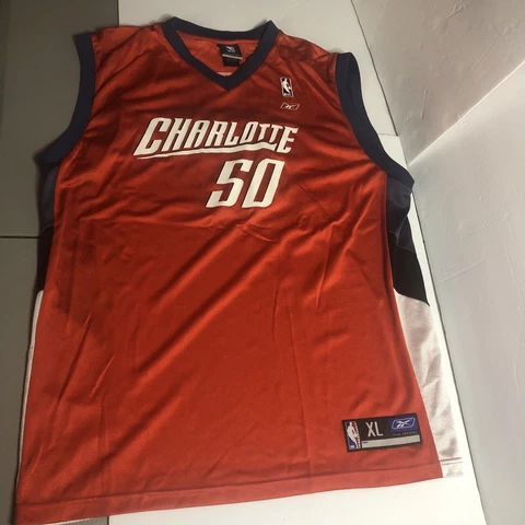 Charlotte Bobcats Reebok #50 Emeka Okafor Vintage Jersey NBA Orange Mens XL Cover