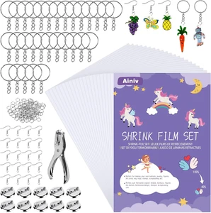 Ainiv 181 Stück Schrumpffolie Set, 20PCS Schrumpffolie Zum Basteln, Inklusiv - Bild 1 von 12