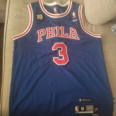Philadelphia  76ers Allen Iverson blue basketball Vintage Throwback Jersey - Image 1 of 2