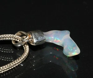 Hermoso colgante de plata 925 de ópalo etíope de fuego múltiple joyería de ópalo etíope - Imagen 1 de 4