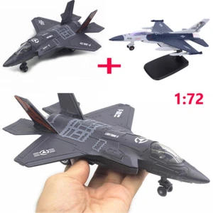 F-35&F-16 Fighter Jet Aircraft Diecast Plane Model w/ Light&Sound Scale 1:72 USA - Picture 1 of 12