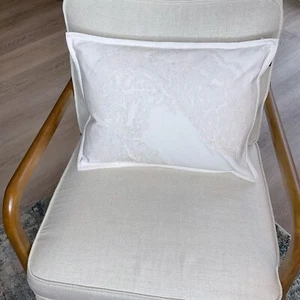 Lauren Ralph Lauren Allie Stickerei Creme 15x20 Federkissen Neu mit Etikett $ 170 - Bild 1 von 10