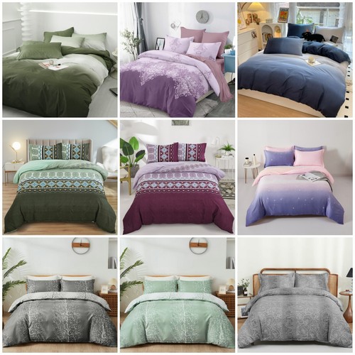 Florals Duvet Cover with Pillow Cases Bedding Set Double King Size