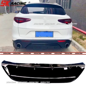 Alerón difusor parachoques trasero negro brillante para kit Alfa Romeo Stelvio 2017-2021 - Imagen 1 de 12