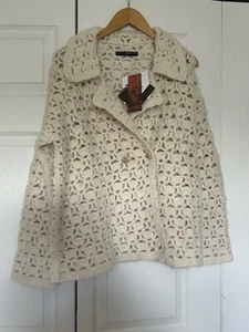 Women’s Peruvian Connection Snow Finnia Lace Jacket Size Medium - Picture 1 of 5