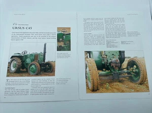 1947 Ursus C45 Tractor Frameable Article Pics Specifications Display - Picture 1 of 3