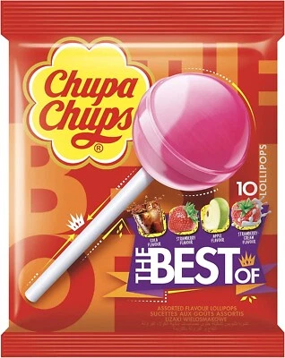 Chupa Chups The Best Of Lollipops 10 Assorted Flavours - NEW SEALED UK STOCK - Image 1 of 2