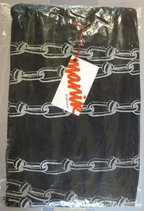 RARA Camiseta de Patín Negra CADENA Y BLOQUEO Estampado Talla XL de MANIK - Imagen 1 de 4