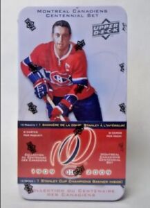 Montreal Canadians NHL Centennial Commemorative Tin Cards 2009 Upper Deck Sealed