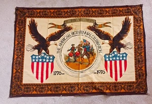 American Bicentennial Colonial 1776-1976 Tapestry Wall Hanging 57" X 39" - Picture 1 of 5