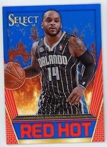 2013-14 Select Jameer Nelson Red Hot Blue Prizm #11 #25/49 Magic 