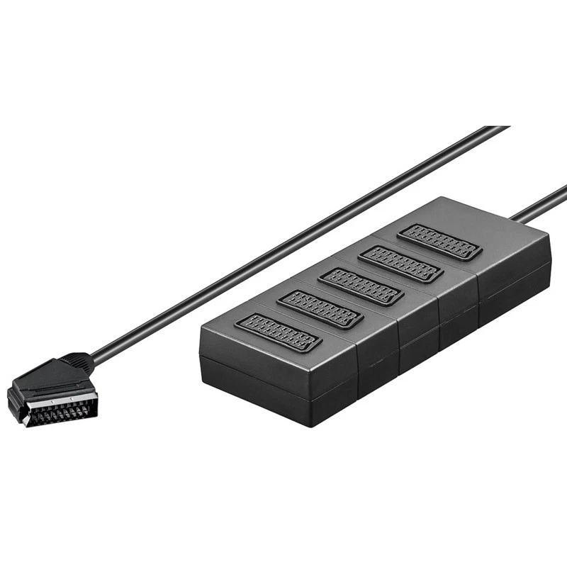 21pol voll belegt Scart Verteiler Box Verteilerbox Scartverteiler mit Kabel 1 5 - Bild 1 von 1