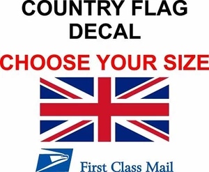 BRITAIN COUNTRY FLAG, STICKER, DECAL, 5YR VINYL, United Kingdom / Britsh FLAG - Picture 1 of 2