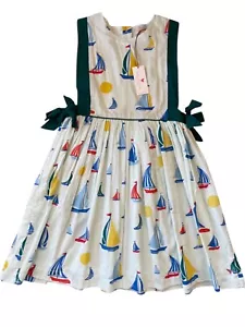 Pink Chicken Girls Dress - 7Y Sail Boat - Picture 1 of 3