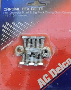 Proform 141-715 Bowtie Chrome Chevy Timing Cover Bolts - Picture 1 of 1