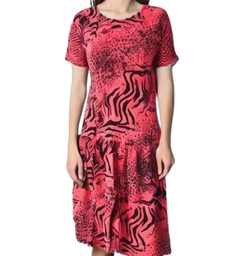 UNDERCOVER Victoria's Secret Vestito Donna Mini Maglione Arancione Stampa Tigre Orlo Increspato S