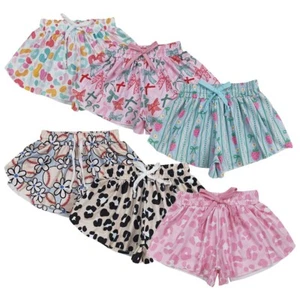 Kids Girls Sibling Sister Leopard Baseball Print Sport Running Shorts Bottoms - Picture 1 of 13