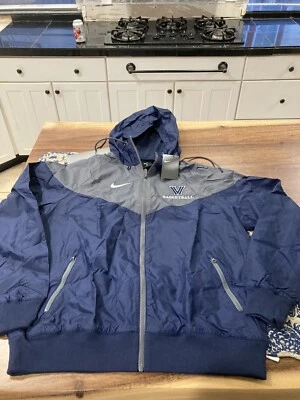 MENS NCCA NIKE VILLANOVA BASKETBALL WILDCATS FULL ZIP HOODED JACKET TOP M  NWT - Image 1 of 4