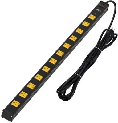Heavy Duty Surge Protector Power Strip Wide Spaced 12-Outlet 15 Feet power cable - Image 1 of 4
