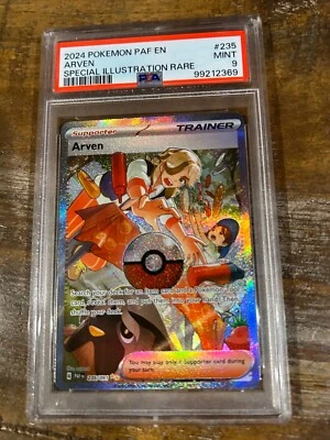 POKEMON 2024 Paldean Fates Trainer ARVEN Special Illustration Rare #235 PSA 9 - Image 1 of 2