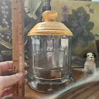 Antiqur Borden's Malted Milk Glass Soda Shop Canister. Vintage Heavy Old Country