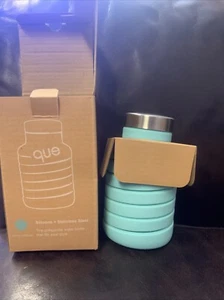 Que Collapsible Bottle Misty Mint - Picture 1 of 2