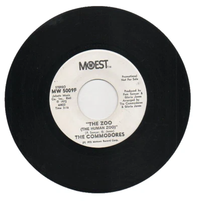 THE COMMODORES 45 RPM Pro Record "THE ZOO (THE HUMAN ZOO)" Northern Soul MINT- Foto 1 de 2