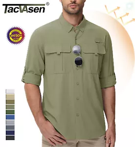 Herren Langarm Sonnenschutz Shirt UPF 50+ Schnelltrocknend Angeln Kühlend Wandern T - Bild 1 von 83